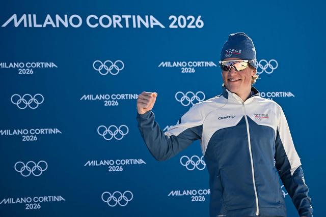 Norway's Johannes Hoesflot Klaebo gestures after competing in the men's 10km cross-country interval start free event of the Milano Cortina 2026 Winter Olympic Games at Tesero Cross-Country Skiing Stadium in Lago di Tesero (Val di Fiemme) on February 13, 2026. (Photo by Tobias SCHWARZ / AFP)