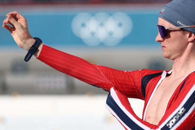 Norway's Johan-Olav Botn prepares to participate in the men's biathlon 10km sprint event during the Milano Cortina 2026 Winter Olympic Games at the Anterselva Biathlon Arena (Sudtirol Arena) in Anterselva (Val Pusteria) on February 13, 2026. (Photo by FRANCK FIFE / AFP)