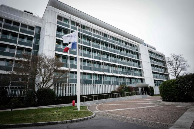 This photograph shows the building of the French aerospace supplier Safran at Safran headquarters in Paris on February 13, 2026. Safran announced on February 13, 2026 +3% adjusted net profit in 2025, which raises its forecasts through 2028. (Photo by STEPHANE DE SAKUTIN / AFP)