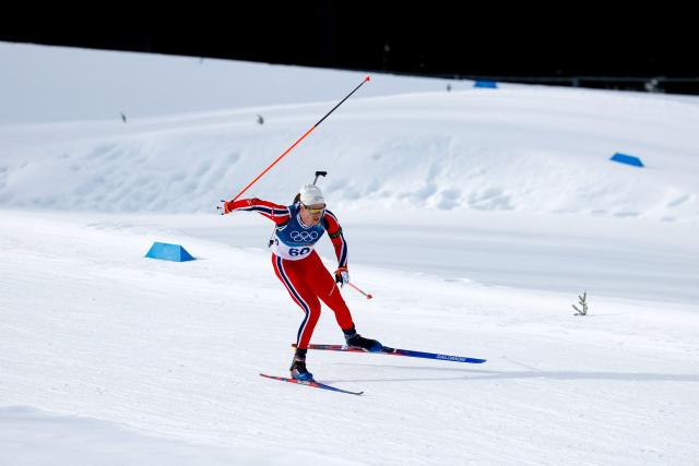 Norway's Vetle Sjaastad Christiansen competes in the men's biathlon 10km sprint event during the Milano Cortina 2026 Winter Olympic Games at the Anterselva Biathlon Arena (Sudtirol Arena) in Anterselva (Val Pusteria) on February 13, 2026. (Photo by Odd ANDERSEN / AFP)