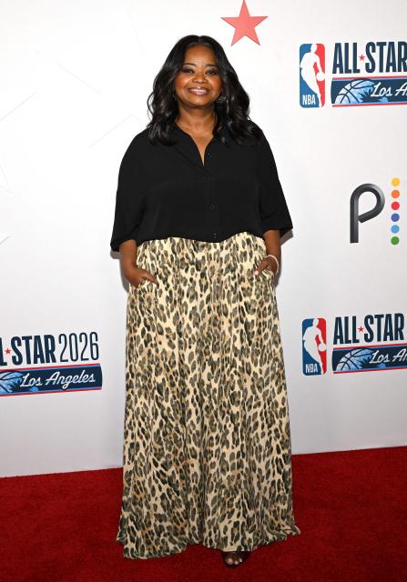US actress Octavia Spencer attends the NBA All-Star Legendary Tip-Off Celebration at the LACMA in Los Angeles, February 13, 2026. (Photo by LISA O'CONNOR / AFP)