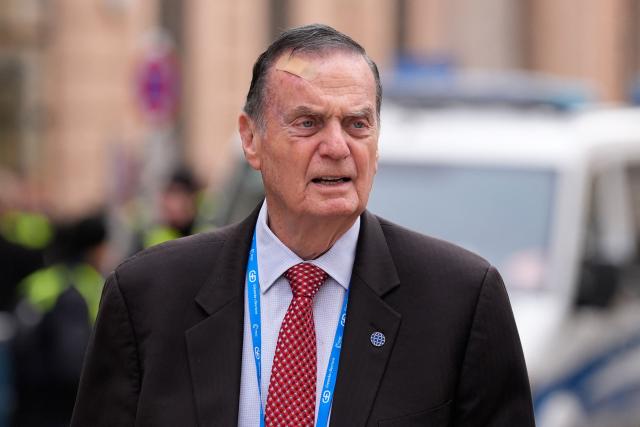 Former National Security Adviser James Jones walks to a meeting of G7 foreign ministers on the sidelines of the 62nd Munich Security Conference (MSC) on February 14, 2026 in Munich, southern Germany. Heads of state and government as well as foreign and defence ministers from all over the world are expected to attend the security policy talks from February 13 to 15, 2026. (Photo by Alex Brandon / POOL / AFP)