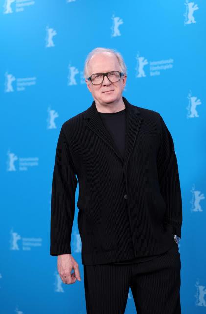 US actor, playwright, and screenwriter Tracy Letts poses during a photo call for the film "Rosebush Pruning" presented in competition at the 76th Berlinale, Europe's first major film festival of the year, in Berlin on February 14, 2026. (Photo by Ronny HARTMANN / AFP)