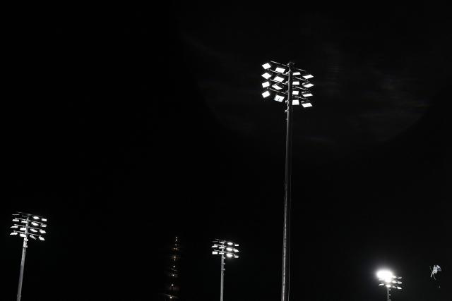 Germany's Muriel Mohr competes in the freestyle skiing women's freeski big air qualification run 1 during the Milano Cortina 2026 Winter Olympic Games at Livigno Snow Park - Big Air, in Livigno (Valtellina), on February 14, 2026. (Photo by Jeff PACHOUD / AFP)