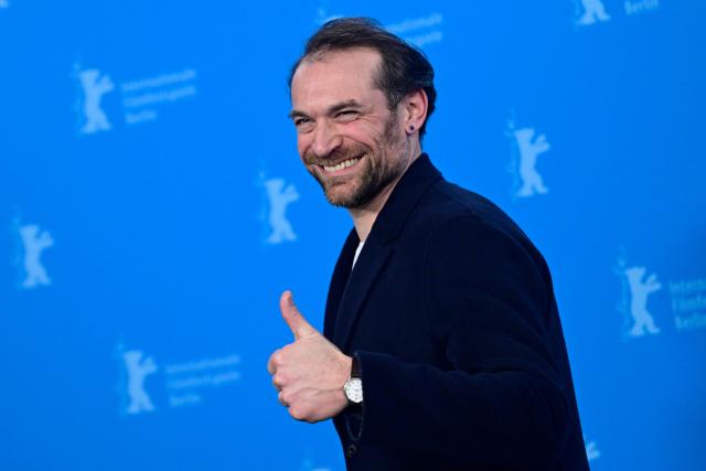 French actor Arieh Worthalter poses during a photo call for the film "Dust" presented in competition at the 76th Berlinale, Europe's first major film festival of the year, in Berlin on February 15, 2026. (Photo by John MACDOUGALL / AFP)