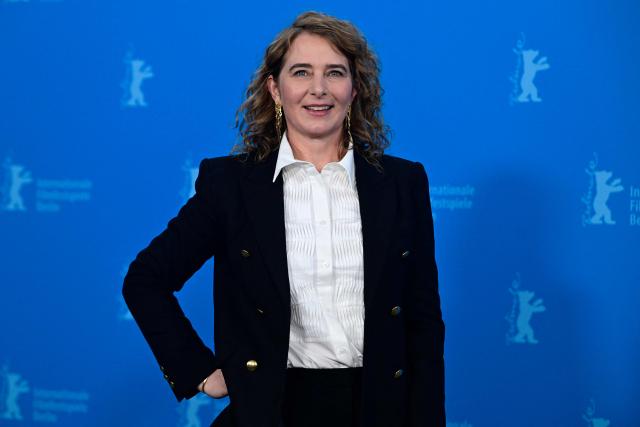 Belgian director Anke Blonde poses during a photo call for the film "Dust" presented in competition at the 76th Berlinale, Europe's first major film festival of the year, in Berlin on February 15, 2026. (Photo by John MACDOUGALL / AFP)
