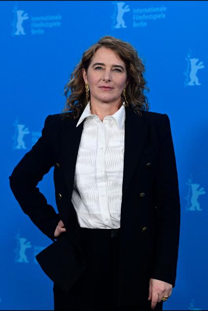Belgian director Anke Blonde poses during a photo call for the film "Dust" presented in competition at the 76th Berlinale, Europe's first major film festival of the year, in Berlin on February 15, 2026. (Photo by John MACDOUGALL / AFP)