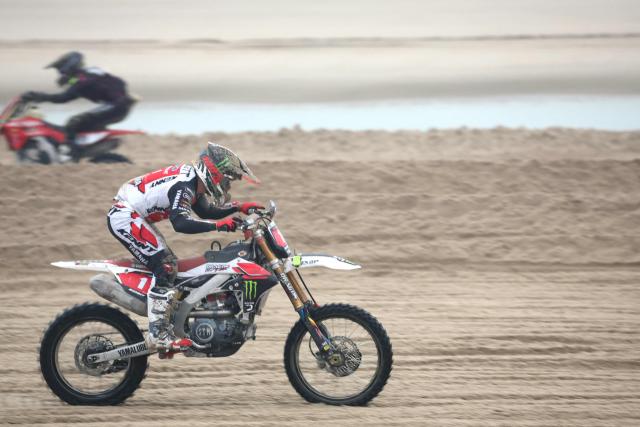 Britain's Todd Kellett competes in the 50th edition of the Enduropale event in Le Touquet Paris Plage on February 15, 2026. (Photo by Francois LO PRESTI / AFP)