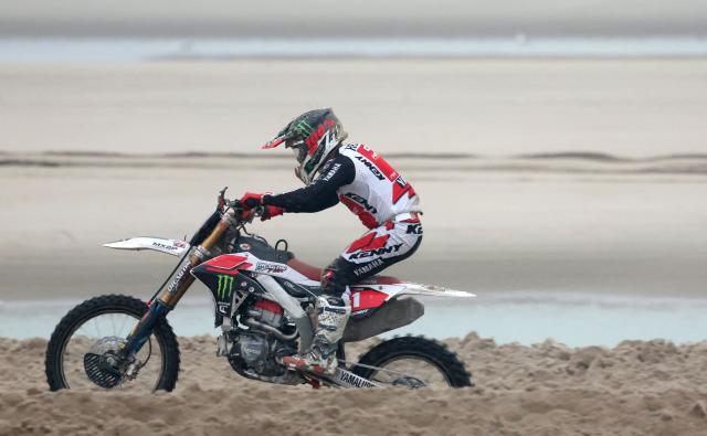 Britain's Todd Kellett competes in the 50th edition of the Enduropale event in Le Touquet Paris Plage on February 15, 2026. (Photo by Francois LO PRESTI / AFP)