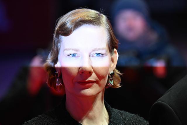 German actress Sandra Hueller poses on the red carpet prior the premiere for the film "Rose" presented in competition at the 76th Berlinale, Europe's first major film festival of the year, in Berlin on February 15, 2026. (Photo by RALF HIRSCHBERGER / AFP)