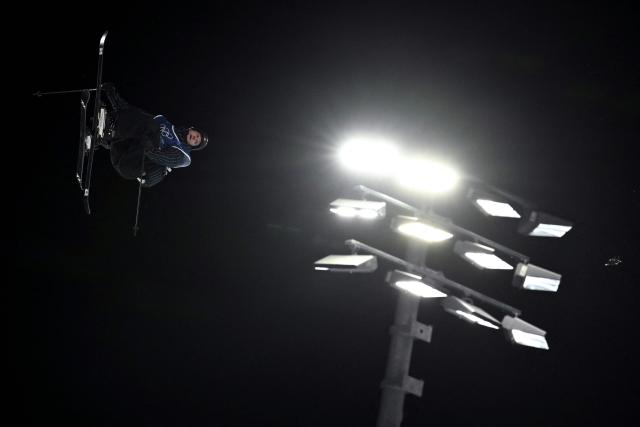 Norway's Birk Ruud competes in the freestyle skiing men's freeski big air qualification run 1 during the Milano Cortina 2026 Winter Olympic Games at Livigno Snow Park - Big Air, in Livigno (Valtellina), on February 15, 2026. (Photo by Jeff PACHOUD / AFP)