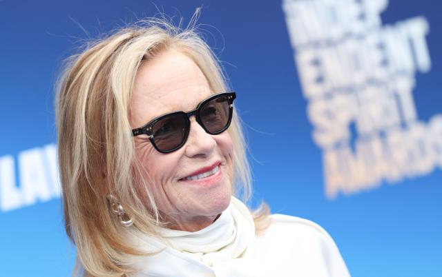 US actress Amy Madigan arrives for the 41st Film Independent Spirit Awards at The Hollywood Palladium in Hollywood, California on February 15, 2026. (Photo by Valerie MACON / AFP)