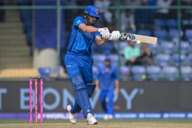 Afghanistan's Sediqullah Atal plays a shot during the 2026 ICC Men's T20 Cricket World Cup group stage match between Afghanistan and United Arab Emirates at the Arun Jaitley Stadium in New Delhi on February 16, 2026. (Photo by Arun SANKAR / AFP)