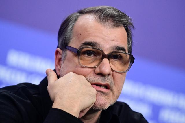 Hungarian actor, theater and film director Kornel Mundruczo attends a press conference for the film "At the Sea" presented in competition at the 76th Berlinale, Europe's first major film festival of the year, in Berlin on February 16, 2026. (Photo by John MACDOUGALL / AFP)