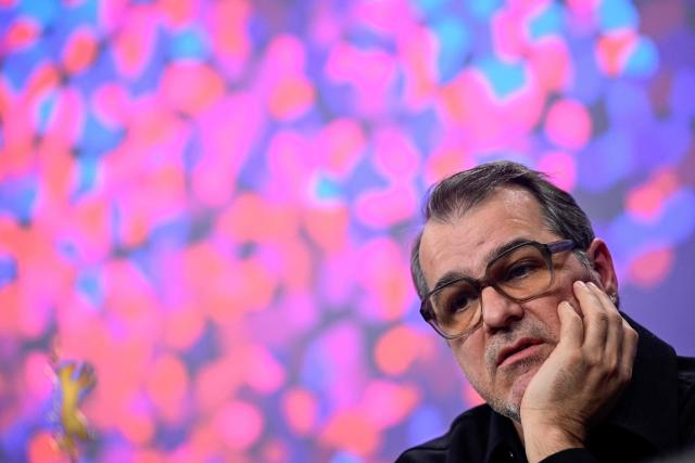 Hungarian actor, theater and film director Kornel Mundruczo attends a press conference for the film "At the Sea" presented in competition at the 76th Berlinale, Europe's first major film festival of the year, in Berlin on February 16, 2026. (Photo by John MACDOUGALL / AFP)