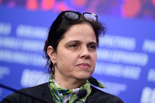 Hungarian producer Viktoria Petranyi attends a press conference for the film "At the Sea" presented in competition at the 76th Berlinale, Europe's first major film festival of the year, in Berlin on February 16, 2026. (Photo by John MACDOUGALL / AFP)