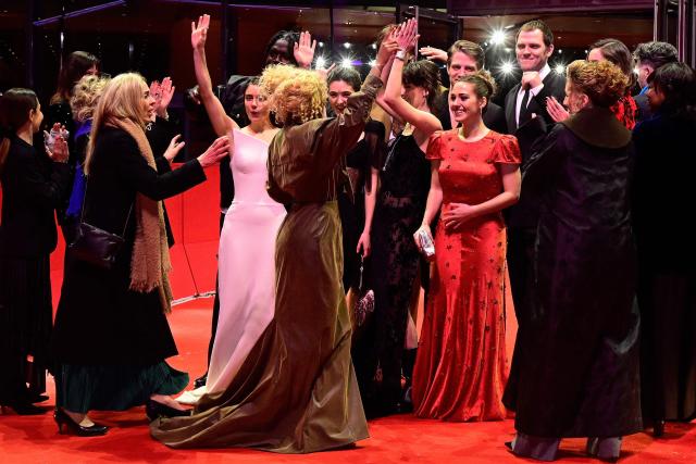 European Shooting Stars arrive on the red carpet for the film "At the Sea" presented in competition at the 76th Berlinale, Europe's first major film festival of the year, in Berlin on February 16, 2026. (Photo by John MACDOUGALL / AFP)