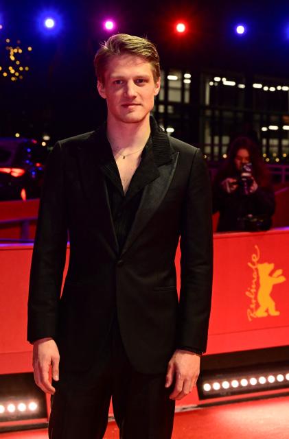 European Shooting Star Dutch actor Joes Brauer arrives on the red carpet for the film "At the Sea" presented in competition at the 76th Berlinale, Europe's first major film festival of the year, in Berlin on February 16, 2026. (Photo by John MACDOUGALL / AFP)