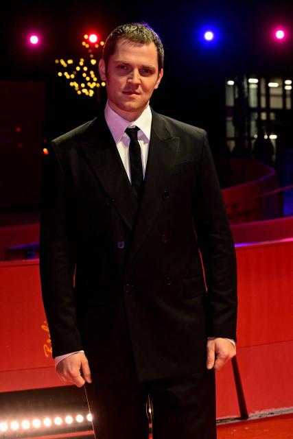 European Shooting Star German actor Enno Trebs poses on the red carpet for the film "At the Sea" presented in competition at the 76th Berlinale, Europe's first major film festival of the year, in Berlin on February 16, 2026. (Photo by John MACDOUGALL / AFP)