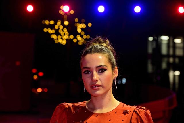 European Shooting Star Norwegian actress Sofia Tjelta Sydness poses on the red carpet for the film "At the Sea" presented in competition at the 76th Berlinale, Europe's first major film festival of the year, in Berlin on February 16, 2026. (Photo by John MACDOUGALL / AFP)