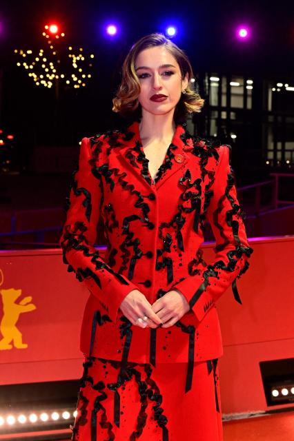 European Shooting Star Irish actress Danielle Galligan poses on the red carpet for the film "At the Sea" presented in competition at the 76th Berlinale, Europe's first major film festival of the year, in Berlin on February 16, 2026. (Photo by John MACDOUGALL / AFP)