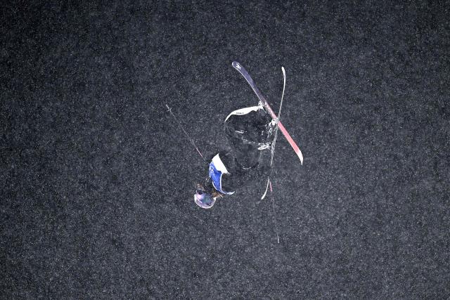 China's Liu Mengting competes in the freestyle skiing women's freeski big air final run 2 during the Milano Cortina 2026 Winter Olympic Games at Livigno Snow Park, in Livigno (Valtellina), on February 16, 2026. (Photo by Kirill KUDRYAVTSEV / AFP)