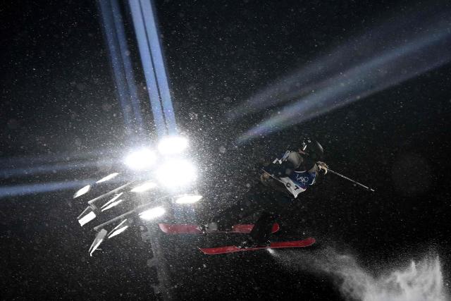 Finland's Anni Karava competes in the freestyle skiing women's freeski big air final run 3 during the Milano Cortina 2026 Winter Olympic Games at Livigno Snow Park, in Livigno (Valtellina), on February 16, 2026. (Photo by Jeff PACHOUD / AFP)