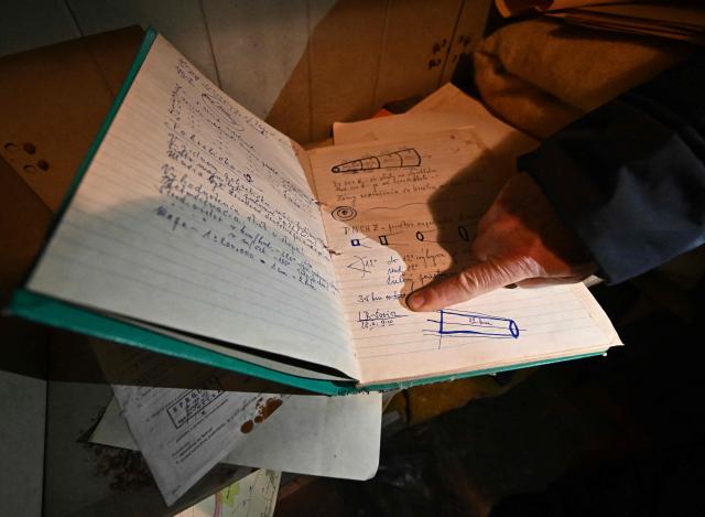 This picture shows notes of the second civil defense shelter during a visit with AFP journalists in Nitra, Slovakia, on January 13, 2026. The war in neighbouring Ukraine feels distant to many in the Slovak city of Nitra but the local council is preparing for the worst and revamping its Cold War-era nuclear fallout shelters. (Photo by Joe Klamar / AFP)
