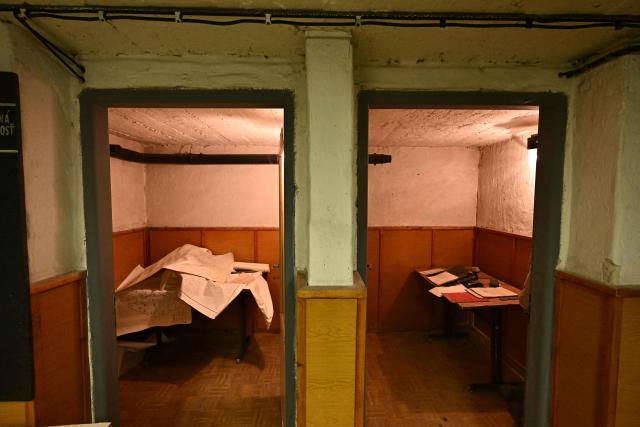 This picture shows an interior of the second civil defense shelter during a visit with AFP journalists in Nitra, Slovakia, on January 13, 2026. The war in neighbouring Ukraine feels distant to many in the Slovak city of Nitra but the local council is preparing for the worst and revamping its Cold War-era nuclear fallout shelters. (Photo by Joe Klamar / AFP)