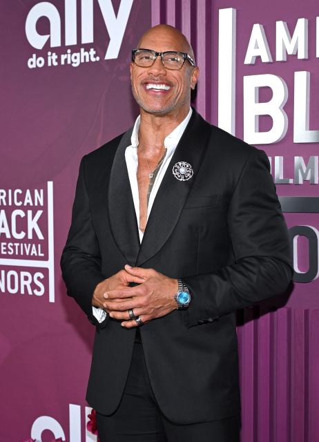 US actor Dwayne Johnson attends the American Black Film Festival Honors at the SLS Hotel in Los Angeles, February 16, 2026. (Photo by LISA O'CONNOR / AFP)