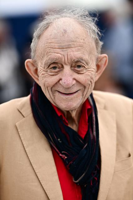 (FILES) US director Frederick Wiseman poses during a photocall for the film "Law and Order" at the 77th edition of the Cannes Film Festival in Cannes, southern France, on May 16, 2024. Documentary filmmaker Frederick Wiseman died on February 16, 2026, at the age of 96. (Photo by LOIC VENANCE / AFP)