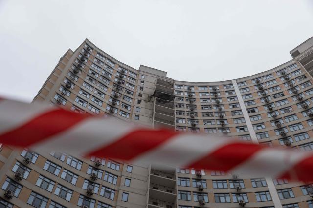 This photograph shows a damaged residential building at the site of a Russian attack in Odesa on February 17, 2026, amid the Russian invasion of Ukraine. Ukrainian officials in the port city of Odesa reported on February 17, 2026, damage to buildings and at least two wounded after a drone attack overnight. (Photo by Oleksandr GIMANOV / AFP)