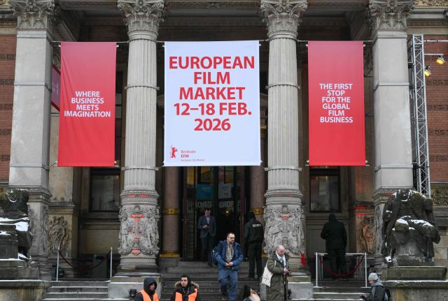 Outside view taken on February 17, 2026 shows the Martin-Gropius-Bau in Berlin, where the European Film Market (EFM) is held from February 12 to 18, 2026 on the sidelines of the 76th Berlinale, Europe's first major film festival of the year. The EFM is a trade platform for film rights and audiovisual content. According to the organisers, over 8,300 international industry professionals including almost 1,500 buyers and more than 480 exhibitors, attend the EFM. (Photo by RALF HIRSCHBERGER / AFP)