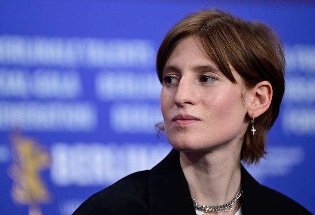 French actress Agathe Bonitzer attends a press conference for the film "Meine Frau weint" (My Wife cries) presented in competition at the 76th Berlinale, Europe's first major film festival of the year, in Berlin on February 17, 2026. (Photo by John MACDOUGALL / AFP)