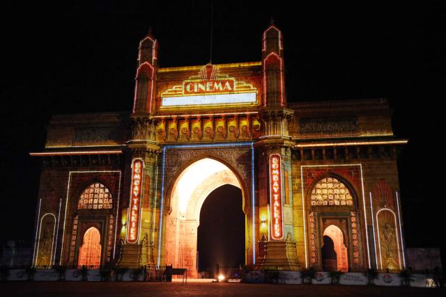 A multimedia light and sound show is presented during the India-France Year of Innovation and Cultural Commemoration event, presided by India's Prime Minister Narendra Modi and France's President Emmanuel Macron at the Gateway of India in Mumbai on February 17, 2026. (Photo by Ludovic MARIN / AFP)