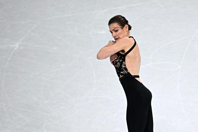 Britain's Kristen Spours competes in the figure skating women's single skating short program during the Milano Cortina 2026 Winter Olympic Games at Milano Ice Skating Arena in Milan on February 17, 2026. (Photo by Gabriel BOUYS / AFP)