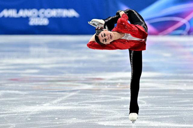 Individual Neutral Athlete Adeliia Petrosian competes in the figure skating women's single skating short program during the Milano Cortina 2026 Winter Olympic Games at Milano Ice Skating Arena in Milan on February 17, 2026. (Photo by JULIEN DE ROSA / AFP)