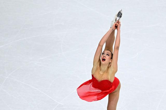 Switzerland's Livia Kaiser competes in the figure skating women's single skating short program during the Milano Cortina 2026 Winter Olympic Games at Milano Ice Skating Arena in Milan on February 17, 2026. (Photo by Gabriel BOUYS / AFP)