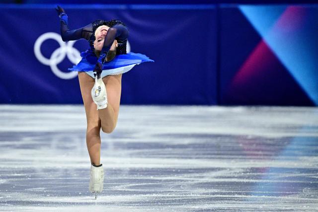 Israel's Mariia Seniuk competes in the figure skating women's single skating short program during the Milano Cortina 2026 Winter Olympic Games at Milano Ice Skating Arena in Milan on February 17, 2026. (Photo by JULIEN DE ROSA / AFP)