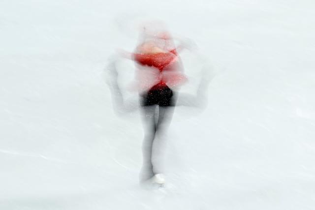 Individual Neutral Athlete Adeliia Petrosian competes in the figure skating women's single skating short program during the Milano Cortina 2026 Winter Olympic Games at Milano Ice Skating Arena in Milan on February 17, 2026. (Photo by Gabriel BOUYS / AFP)