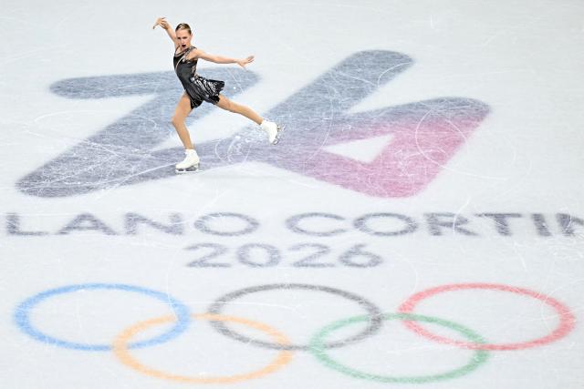 Finland's Iida Karhunen competes in the figure skating women's single skating short program during the Milano Cortina 2026 Winter Olympic Games at Milano Ice Skating Arena in Milan on February 17, 2026. (Photo by Gabriel BOUYS / AFP)
