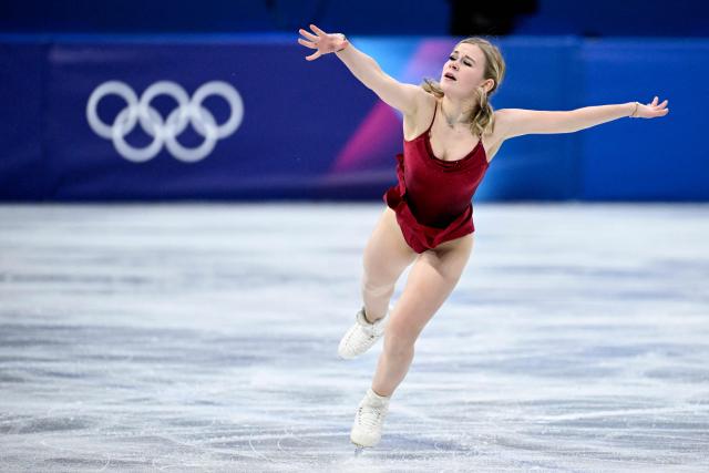 Poland's Ekaterina Kurakova competes in the figure skating women's single skating short program during the Milano Cortina 2026 Winter Olympic Games at Milano Ice Skating Arena in Milan on February 17, 2026. (Photo by WANG Zhao / AFP)