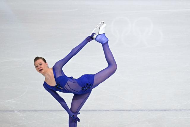 France's Lorine Schild competes in the figure skating women's single skating short program during the Milano Cortina 2026 Winter Olympic Games at Milano Ice Skating Arena in Milan on February 17, 2026. (Photo by Gabriel BOUYS / AFP)