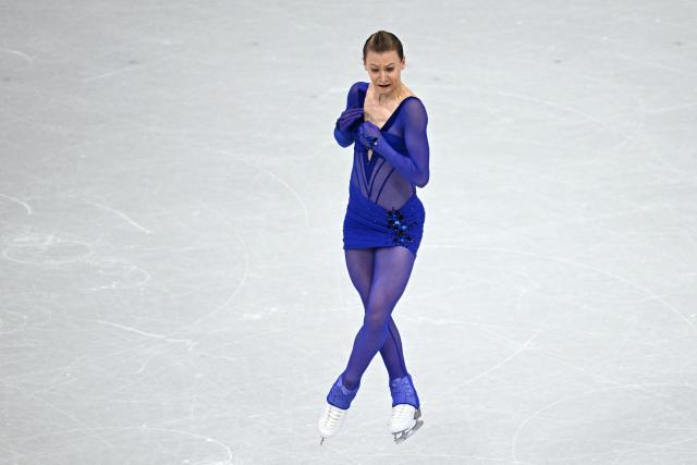 France's Lorine Schild competes in the figure skating women's single skating short program during the Milano Cortina 2026 Winter Olympic Games at Milano Ice Skating Arena in Milan on February 17, 2026. (Photo by Gabriel BOUYS / AFP)
