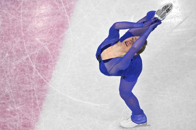 France's Lorine Schild competes in the figure skating women's single skating short program during the Milano Cortina 2026 Winter Olympic Games at Milano Ice Skating Arena in Milan on February 17, 2026. (Photo by Antonin THUILLIER / AFP)