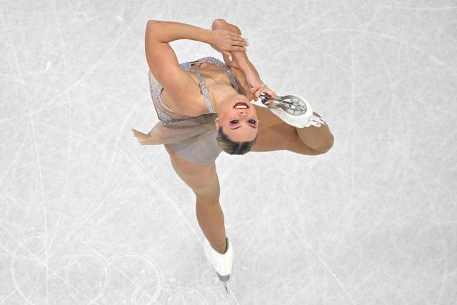 Belgium's Loena Hendrickx competes in the figure skating women's single skating short program during the Milano Cortina 2026 Winter Olympic Games at Milano Ice Skating Arena in Milan on February 17, 2026. (Photo by Antonin THUILLIER / AFP)