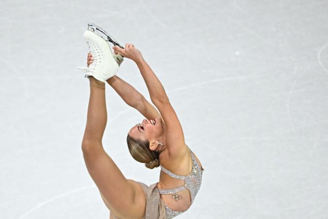 Belgium's Loena Hendrickx competes in the figure skating women's single skating short program during the Milano Cortina 2026 Winter Olympic Games at Milano Ice Skating Arena in Milan on February 17, 2026. (Photo by Gabriel BOUYS / AFP)