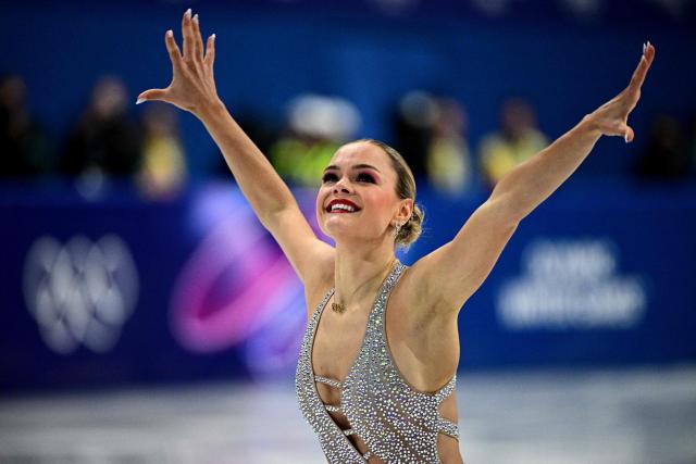 Belgium's Loena Hendrickx competes in the figure skating women's single skating short program during the Milano Cortina 2026 Winter Olympic Games at Milano Ice Skating Arena in Milan on February 17, 2026. (Photo by JULIEN DE ROSA / AFP)