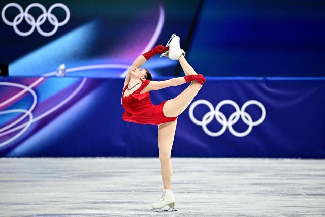 USA's Isabeau Levito competes in the figure skating women's single skating short program during the Milano Cortina 2026 Winter Olympic Games at Milano Ice Skating Arena in Milan on February 17, 2026. (Photo by JULIEN DE ROSA / AFP)