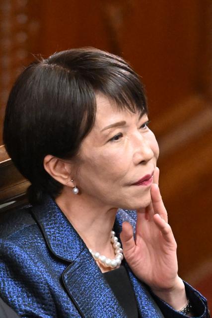 Japan's Liberal Democratic Party (LDP) President Sanae Takaichi attends the plenary session of the Lower House of Parliament in Tokyo on February 18, 2026. (Photo by Kazuhiro NOGI / AFP)